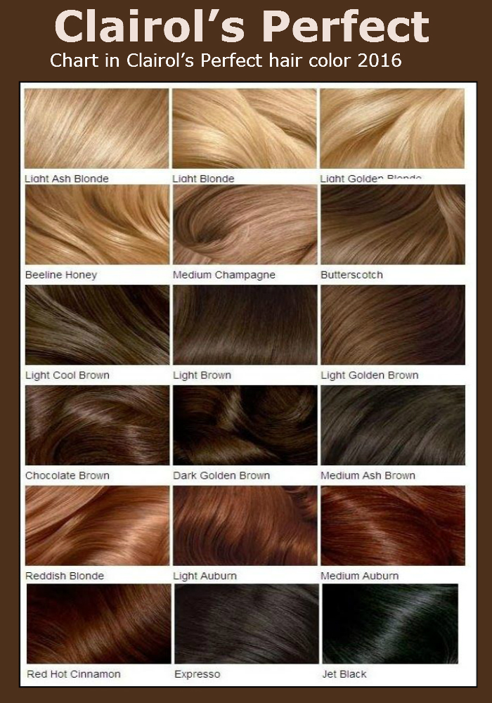 Chart In Clairol S Perfect Hair Color Hair Color Chart Trend