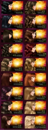 Nectra color hair chart