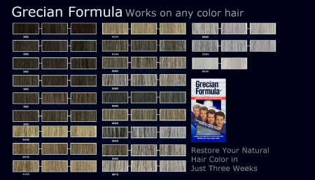 Grecian Formula color hair chart