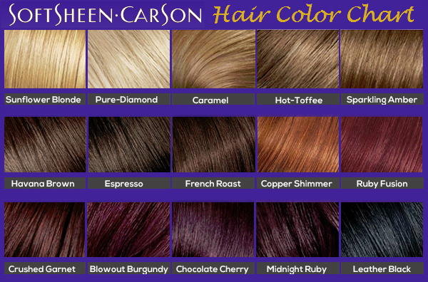 Soft Sheen Carson Hair Color Chart