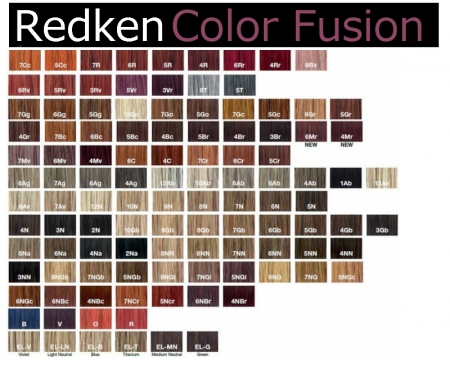 Redken hair color chart