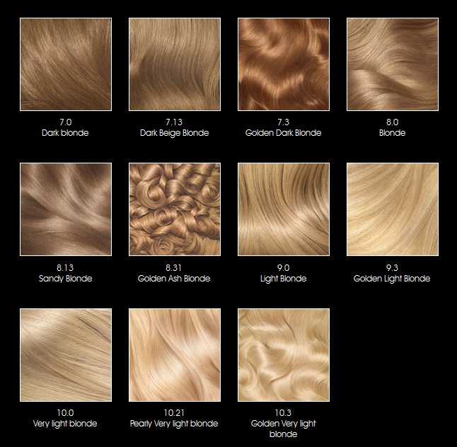 Belle Hair Color Chart