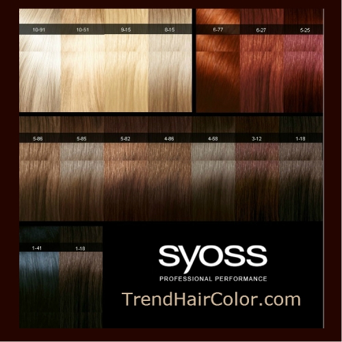 Syoss hair color chart